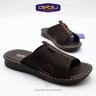 รองเท้า Deblu [รุ่น M6307]รองเท้าแตะแบบสวม เพื่อสุขภาพ  (สีดำ/ น้ำตาล) ไซส์ 39-44