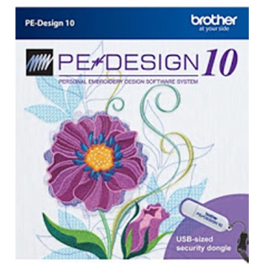 โปรแกรมจักปัก Brother PE-Design 10.21 [Full] ตัวเต็ม ถาวร ฟรี Fontแท้ 260 ฟ้อน พร้อม vdo แนะนำการติดตั้งจ้า