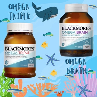 Exp.8/26 Blackmores Omega Triple Omega brain Super Strength Fish Oil 150 Capsules บำรุงสมอง บำรุงหลอดเลือด บำรุงหัวใจ