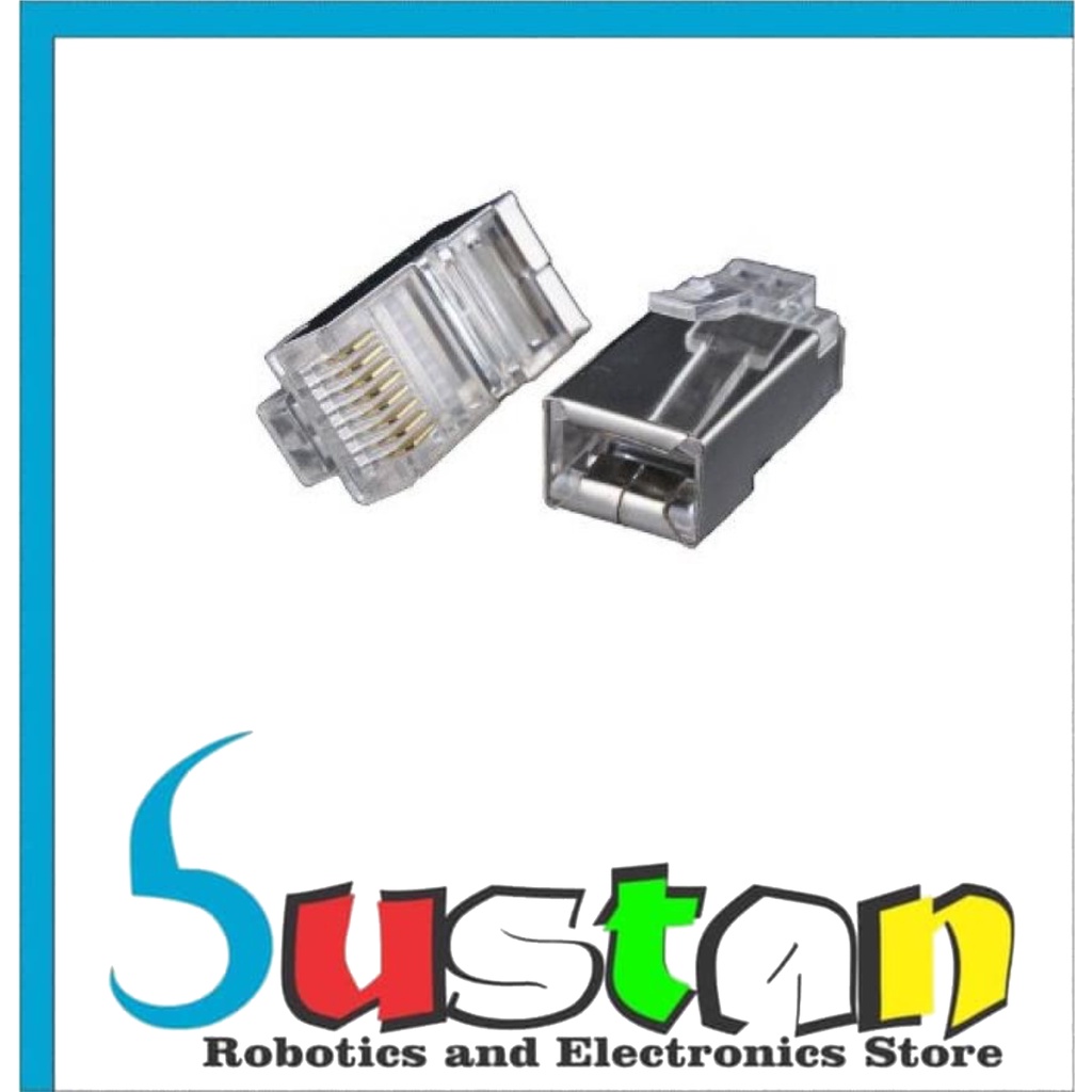 RJ45 โลหะ SHIELD 8P8C LAN NETWORK RJ 45 ซ็อกเก็ตซ็อกเก็ตขั้วต่อสาย 8P8C RJ45