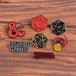 D20 ด้าน ลูกเต๋า Dungeons และมังกร เคลือบ เข็มกลัด Pin ปกเสื้อ ตลก DnD ปุ่ม ป้าย เครื่องประดับ ของขวัญ