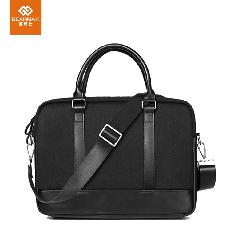 Original GEARMAX PREMIUM GM4021 13.3 นิ ้ ว Mens Black Slim Laptop Messenger กระเป ๋ าสะพาย