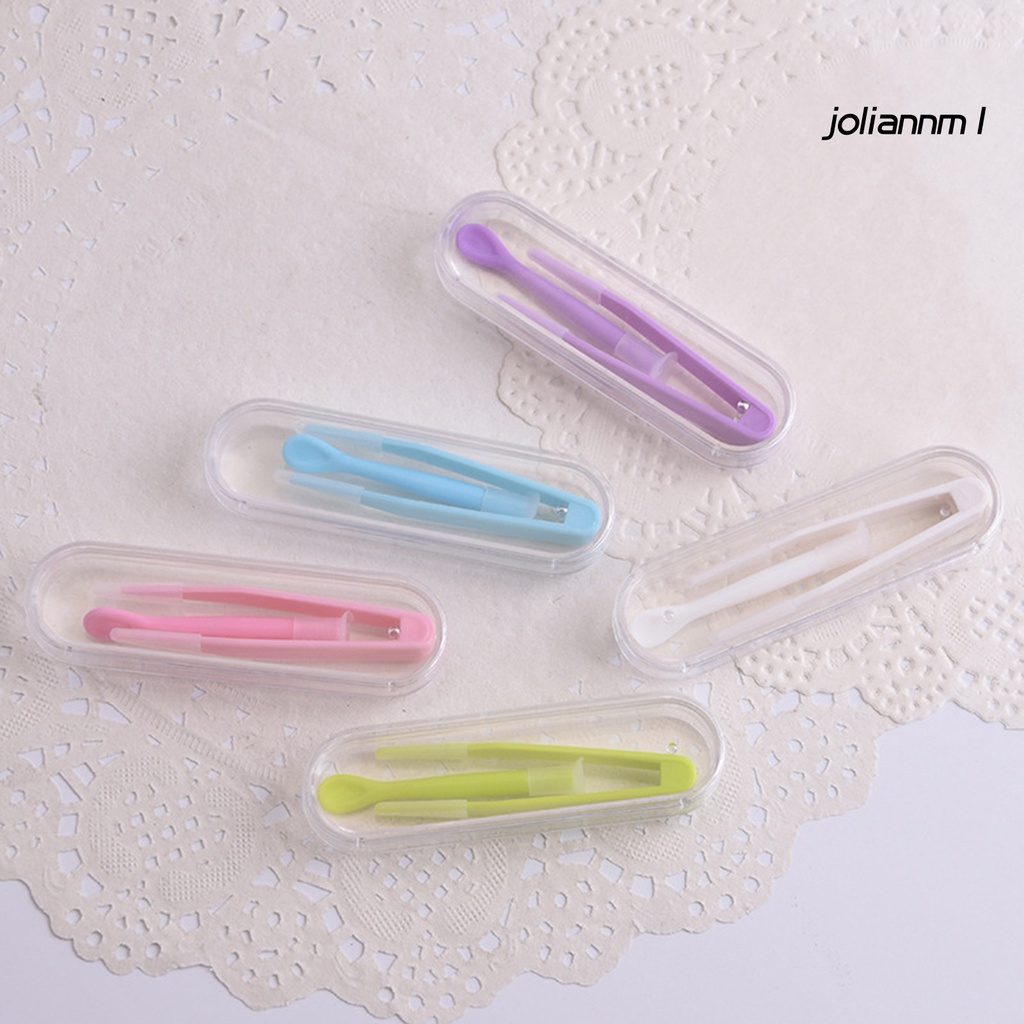 Jmt ชุดกล่องคอนแทคเลนส์พลาสติก แบบพกพา 1 ชุด สําหรับเด็กผู้หญิง