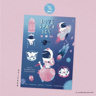 สติกเกอร์ love space sex