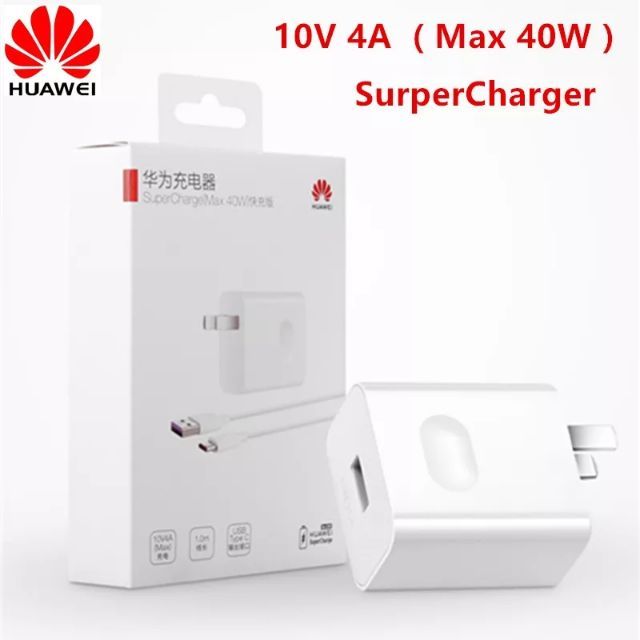 ชุดสายชาร์จแท้ Huawei Super Charg 40W  Mate30/20 Pro, P40 ProP30 Pro 10V 4A 40W  Original Huawei Sup