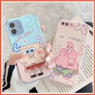 🔥 เคส SpongeBob &amp; Patrick Star เคสหนัง พิมพ์ลายน่ารัก สำหรับ Vivo V20 Pro Y12s S1 Y15 Y12 Y17 Y20 Y20s Y20i Y50 Y30 V15 Pro Y85 V9 V11i Y11s Y19 OPPO A31 A5 A9 2020 F9 A12 A91 A92 A53 A7 A5s A3s A12 Reno 2Z 4Z 3 Case