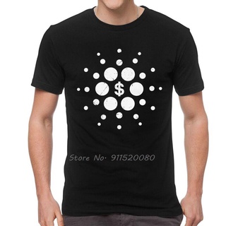 คอลูกเรือเสื้อยืด พิมพ์ลาย Cardano With Dollar สไตล์ฮาราจูกุ สําหรับผู้ชายS-5XL