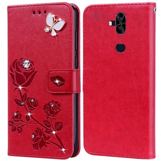 เคสโทรศัพท์มือถือหนัง ซิลิโคน ลายดอกกุหลาบ ลายนูน สําหรับ Asus Zenfone 5 Lite ZC600KL X017D 5 Selfie Pro 5Q