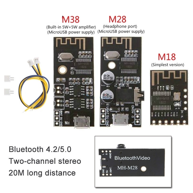 MH-MX38 ไร้สายบลูทูธ MP3 เครื่องรับสัญญาณเสียงโมดูล BLT 4.2 mp3 Lossless ถอดรหัสสเตอริโอ DIY ชุด M18