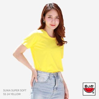 แตงโม (SUIKA) - เสื้อยืดคอกลม SUPERSOFT สี SS24 YELLOW