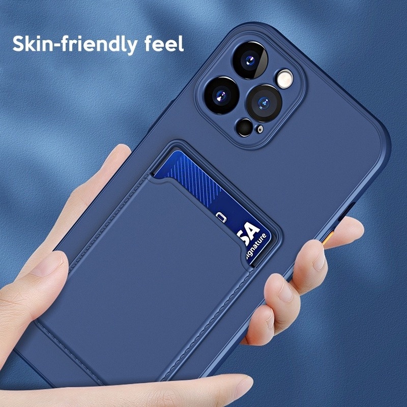 เคสโทรศัพท์มือถือ ซิลิโคน กันกระแทก พร้อมช่องใส่บัตรเครดิต สีแคนดี้ สําหรับ OPPO Reno7 Z Reno 7Z 6Z 6 5 5G A94 A74 A54 A16 A55 4G