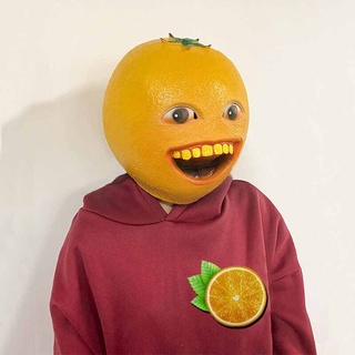 Tiktok Talking Funny Orange Headgear Halloween Cute Funny Expression Pack Orange Ma-sk
