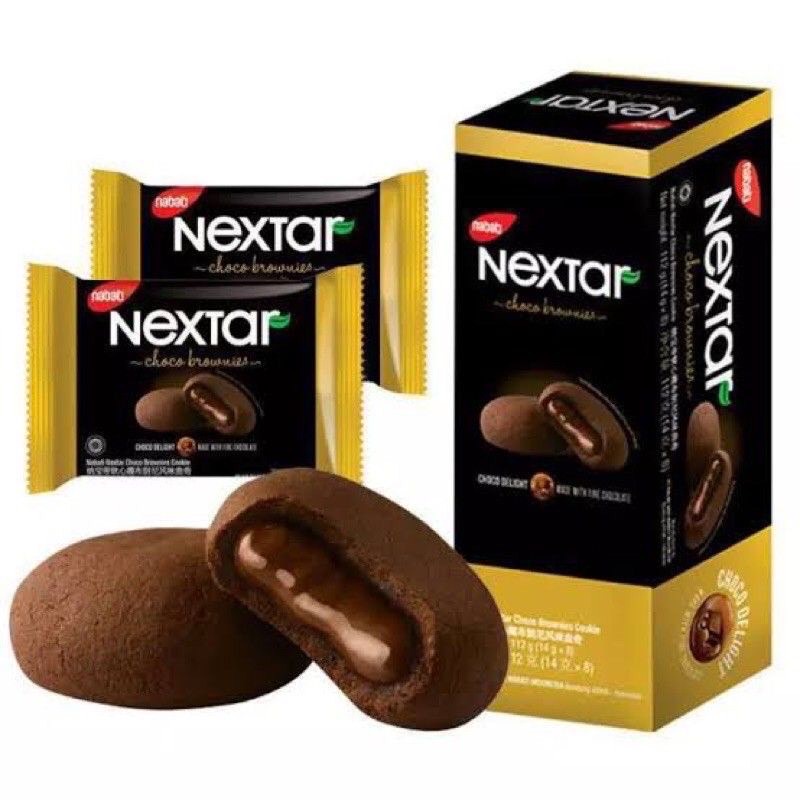 Nexta บราวนี่ รส ช็อคโกแลตคุ้กกี้บราวนี้ nextar 1กล่องมี8ห่อ