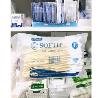 สำลีก้าน LONGMED SOFTIP SIZE L COTTON 100%   ⚡⚡พร้อมส่ง⚡⚡ของแท้ 100 %