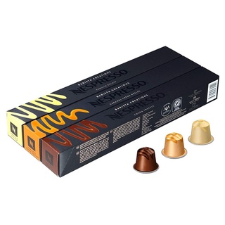 Nespresso Barista Creation Variety (Vanilla+Caramello+Cioccolatino) Ground Coffee Capsule 30 Capsules