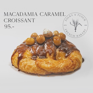 Macadamia Caramel Croissant , ครัวซองต์ ไส้แมคคาเดเมีย เครือบ คาราเมล