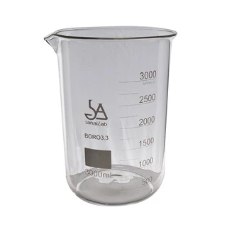 บีกเกอร์แก้วทนไฟ 1000 ml. - 5000 ml. (Beaker - BORO 3.3 Glass 1000 ml. - 5000 ml.)