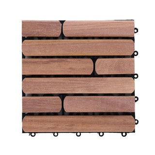 ทางเท้าไม้เต็ง ลาย KONNECT 30x30 ซม. TENG WOODEN FLOOR DECKING SPRING KONNECT 30X30CM