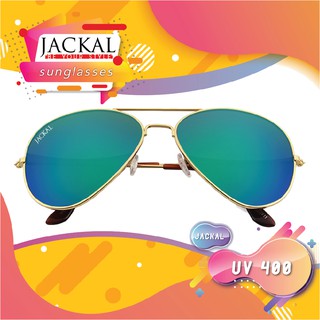 JACKAL SUNGLASSES แว่นกันแดด Jackal Shipmaster JS216-2 Gold Mirror Lens/Gold Frame