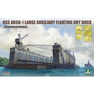 พลาสติก โมเดล ประกอบ TAKOM สเกล 1/350 USS ABSD-1 LARGE AUXILIARY FLOATING DRY DOCK (6006)