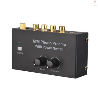 [XSTH] พรีแอมป์ M/M Phono พร้อมสวิตช์พาวเวอร์ พรีแอมป์ กะทัดรัดพิเศษ พร้อมระดับเสียง อินพุต RCA และเอาท์พุต 1/4 นิ้ว TRS อินเตอร์เฟซเอาท์พุต