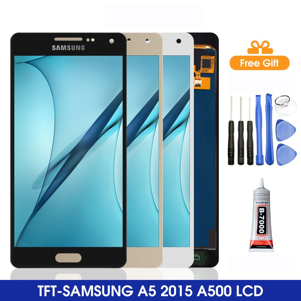 อะไหล่หน้าจอสัมผัส LCD ดิจิไทเซอร์ สําหรับ Samsung Galaxy A5 2015 A500 A500 A500F A500FU A500M A500H