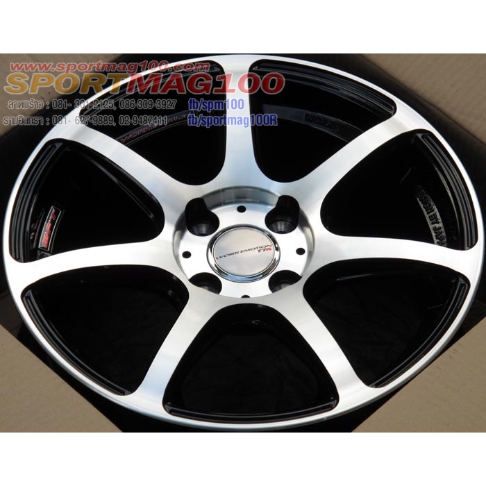 ล้อแม็กซ์ Work T7R สีดำด้าน 7-15นิ้ว 4รู100 ET35 [12429]