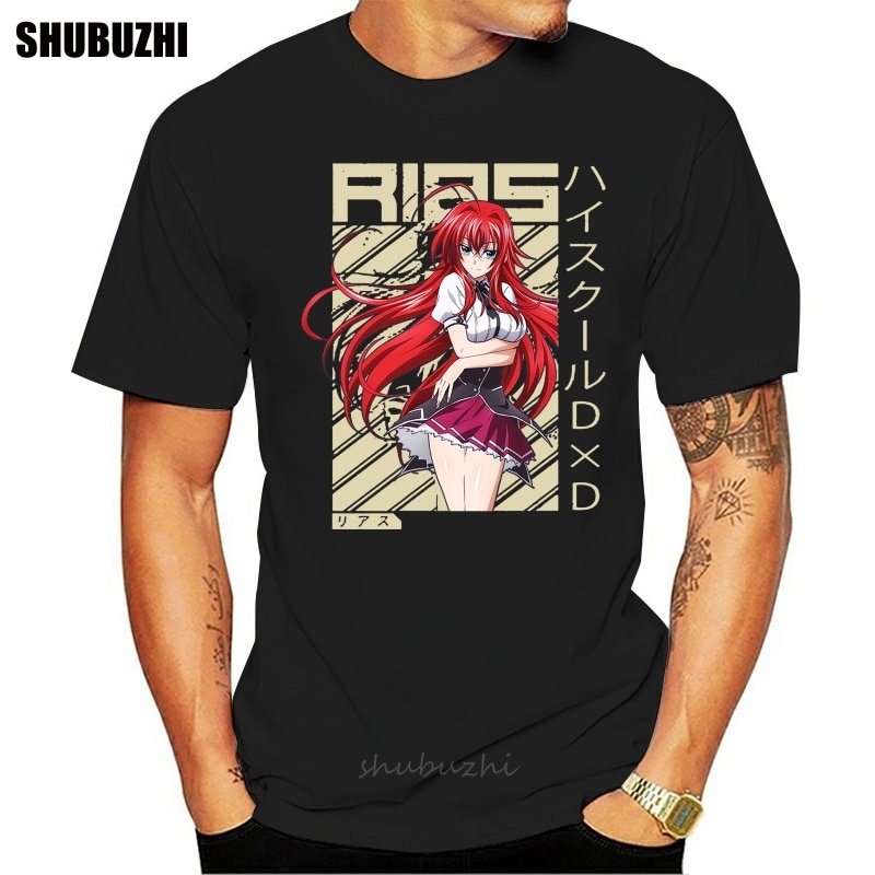 【Available】New Men Cotton T shirt Short Sleeve Rias Gremory High  Anime Shirt High School Dxd Rias W