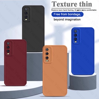 เคสโทรศัพท์มือถือ ซิลิโคน ผิวด้าน สีพื้น สําหรับ Vivo Y20 Y20S Y12S Y21 Y21T Y21S Y21A Y33S Y33T Y15A Y15S Y01 Y75 T1 Y12 Y17 Y15 Y31 Y51 Y51A Y53S Y30 Y30i Y50 Y19 Y95 Y93 Y91 Y91C Y1S