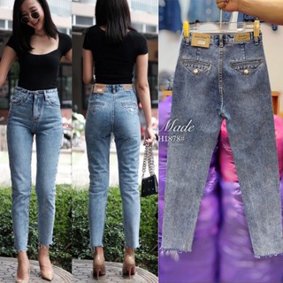 JH1878#ยีนส์ทรงบอยสลิม มีS-XL#jeans house