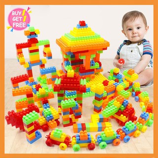 100 PCS ของเล่นเด็ก Building Blocks DIY Building Blocks