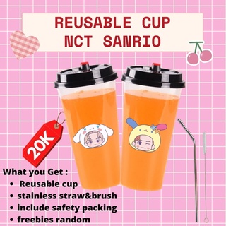 แก้วน้ํา SANRIO NCT ใช้ซ้ําได้ || Nct แก้วน้ํา ลาย SANRIO