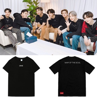 คอลูกเรือเสื้อยืด Bts one map of the soul FanmadeS-5XL