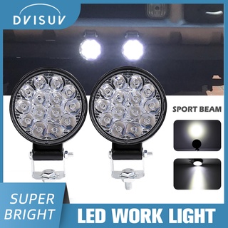 Dvisuv ไฟสปอตไลท์ LED 42W 3 นิ้ว 12v 24v กันน้ํา สําหรับรถจักรยานยนต์ รถออฟโร้ด