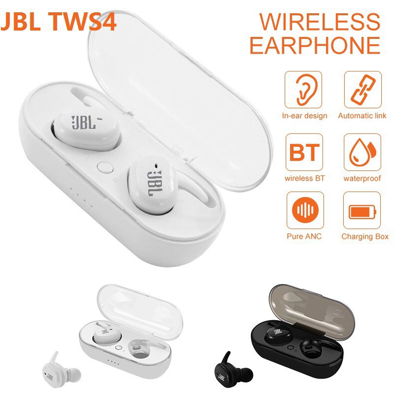Jbl Tws4 Wireless Bluetooth 5.0 Earphone with Intraear Sport Touch
