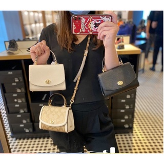 กระเป๋าสะพายสีดำ COACH 3077 MICRO TILLY TOP HANDLE #COACH3079 1957_2302