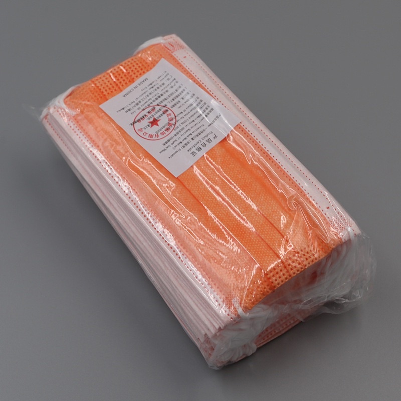 เเมสสีส้ม“ 1แพ๊ค/50ชิ้น” หนา 3 ชั้น) ✅ผ้าปิดจมูกผู้ใหญ่สีส้ม✅