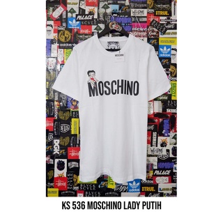 เสื้อยืด ลาย Moschino BLACK &amp; WHITE UNISEX ของแท้ สําหรับผู้หญิง