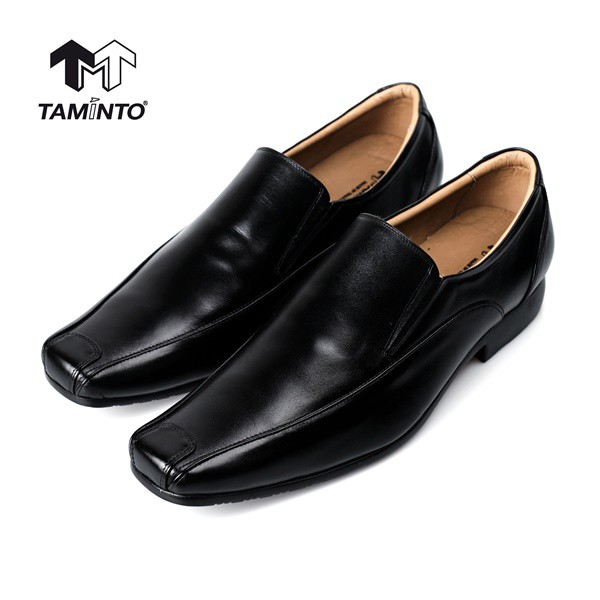 ส่งฟรี!! Taminto รองเท้าผู้ชาย หนังแท้ แบบสวม คัชชู ทำงาน หัวตัด B1997 Men's Loafers