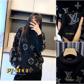 Sweater ไหมพรม งานคอเต่าสวยหรู แต่งเพชรlogo