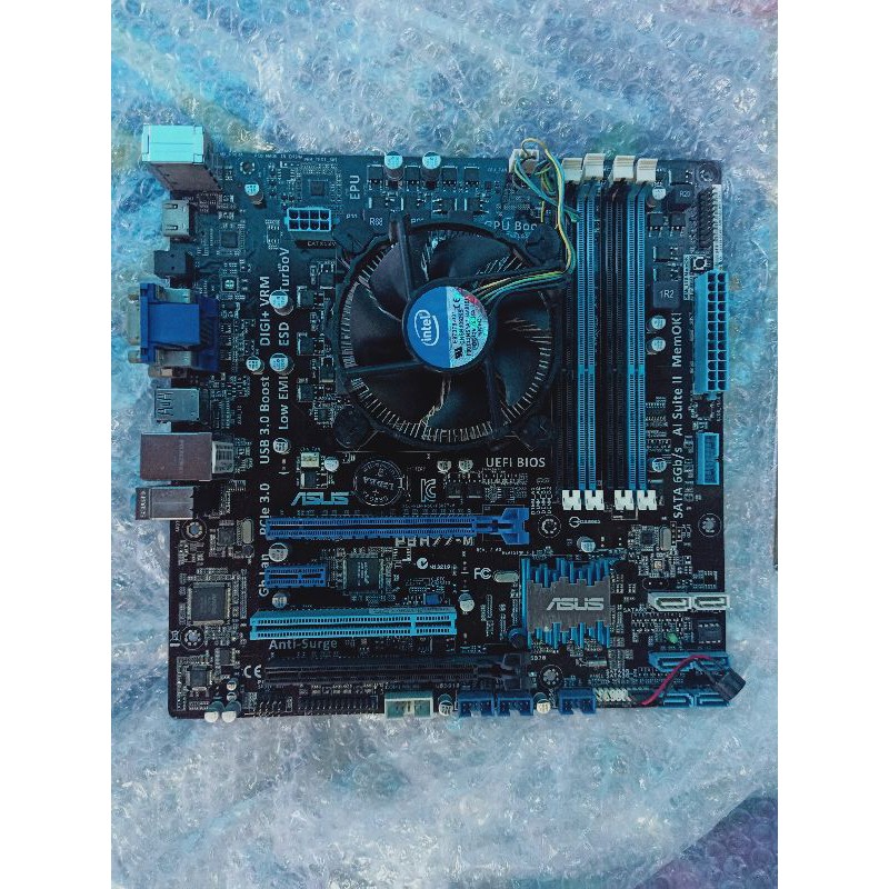 Mainboard Asus p8h77-m 1155 +cpu i3 3220 2c4t พร้อมพัดลม.
