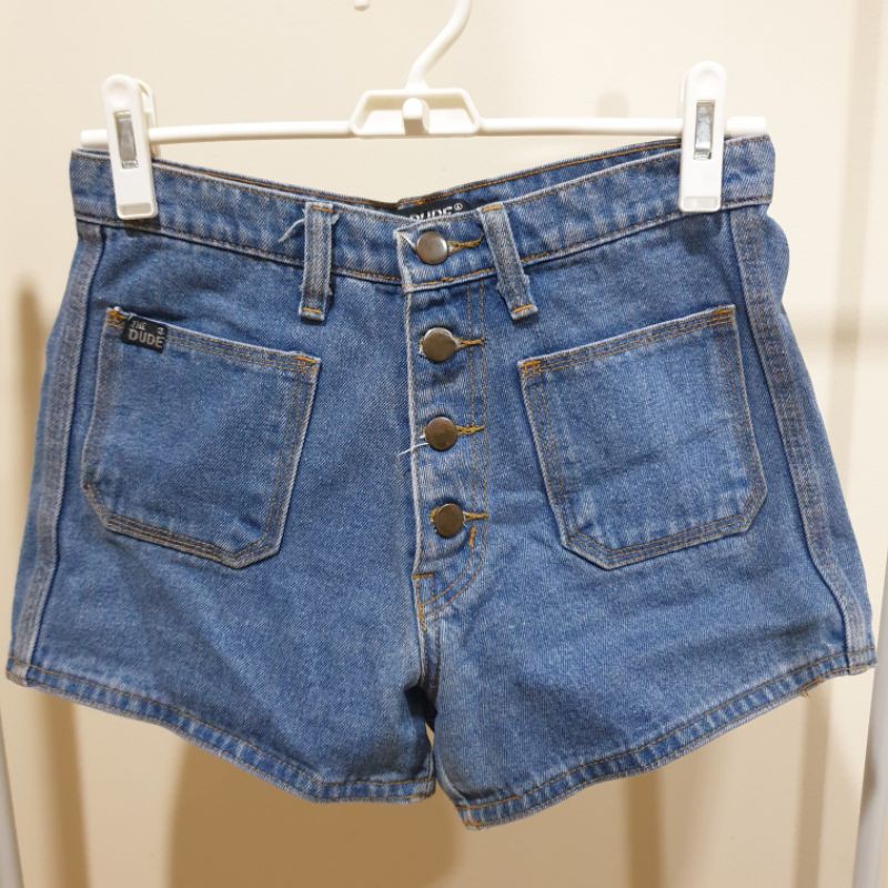 The Dude Freedom Style Jeans กางเกงยีนส์ ขาสั้น เอวสูง