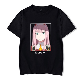 Gildan เสื้อยืด พิมพ์ลายอนิเมะ Darling in the Franxx วาฟเฟิล ของขวัญวันเกิด สําหรับผู้ชายสามารถปรับแต่งได้