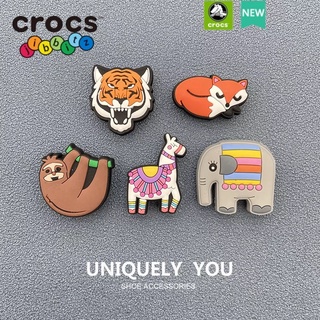 jibbitz crocs charms ตัวติดรองเท้า เสือ ช้าง  ภาพการ์ตูนสัตว์ ชุด 5 ชิ้น  jibbitz ติดรองเท้า จิ๊บบิท ติด รองเท้า crocs