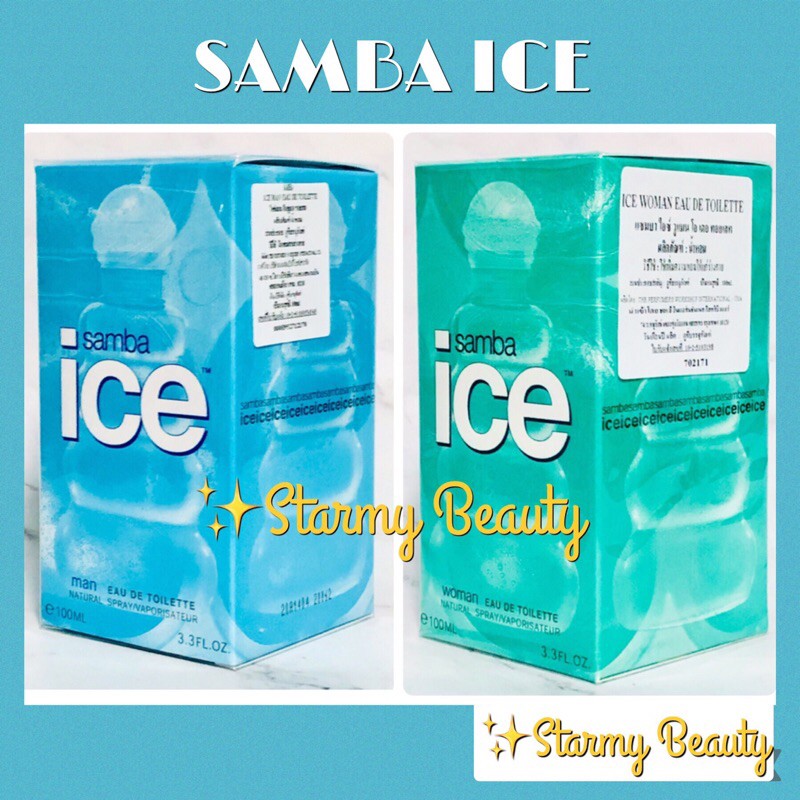 Samba ICE by Perfumer's Workshop  EDT 3.3 oz , 100 ml. น้ำหอมแซมบ้าไอซ์ ทั้งชายและหญิง หลากหลายกลิ่นหอม มั่นใจได้ตลอดวัน