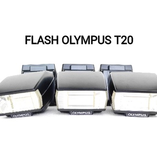 แฟลช Flash ยี่ห้อ Olympus Electronic T20 ใช้ถ่านขนาด AA จำนวน2 ก้อน (พร้อมซองหนัง)