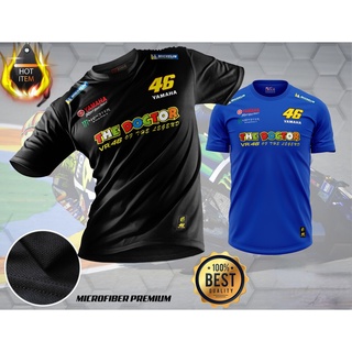 เสื้อยืด ไมโครไฟเบอร์ พิมพ์ลายกราฟฟิค Baju Yamaha The Doctor VR46 Of The Legend Motor สไตล์สปอร์ต