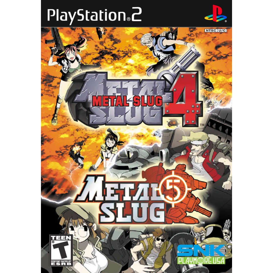 แผ่นเกมส์ps2 Metal Slug ภาค4&amp;5 (มี2แผ่น) เกมเพล2เกมps2แนวยิงผ่านด่าน