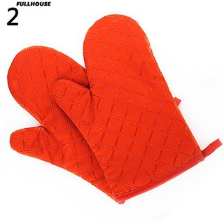 ₳ Potholder Glove Kitchen ทำอาหาร Baking Holder ไม่ใช่ลื่นเตาอบนวม