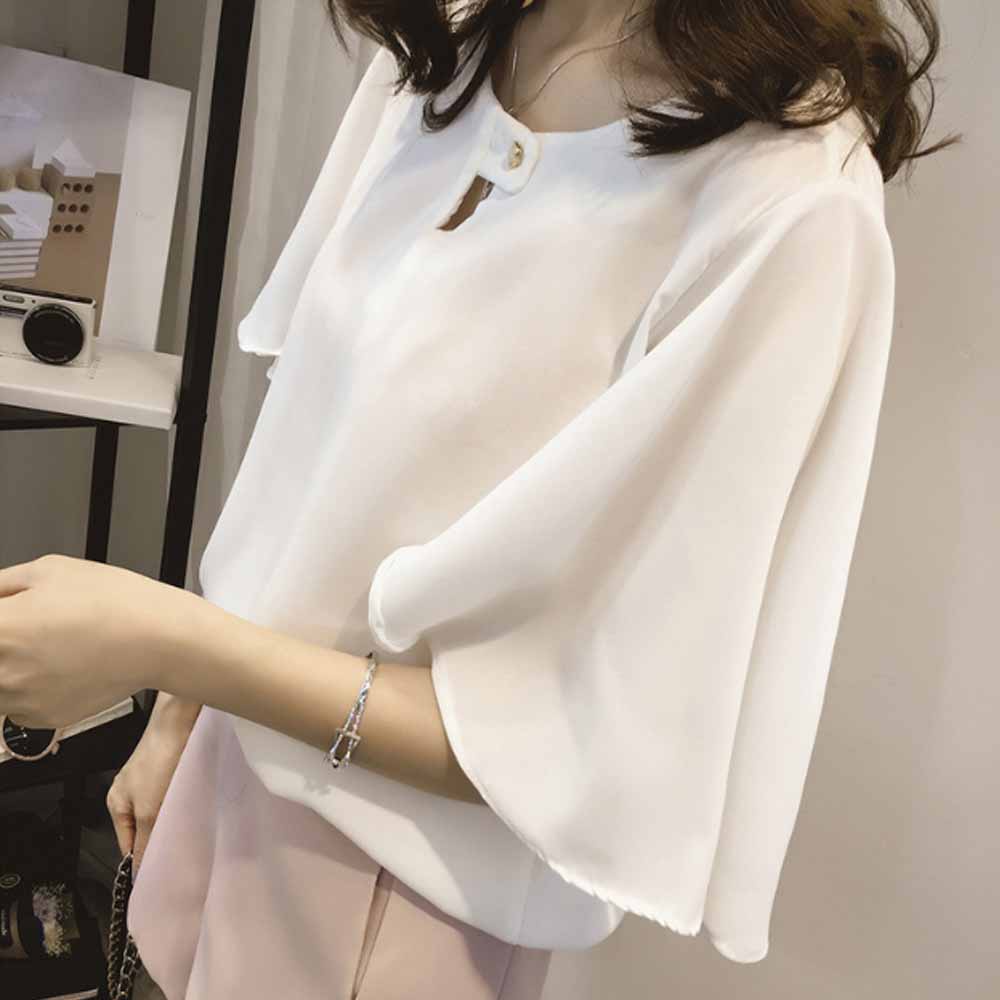 เสื้อคอสามเหลี่ยม แขนปล่อย เชิ้ตใส่ทำงาน ใส่ไปเที่ยวเนื้อทราย